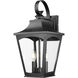 Curry 2 Light 19 inch Powder Coated Black Outdoor Wall Sconce